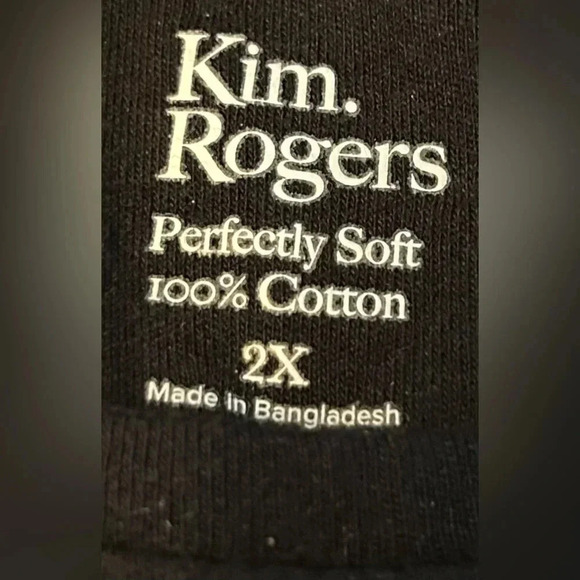 Kim Rogers women’s sz 2X Plus sz 22, black, white, long sleeves - Picture 3 of 7